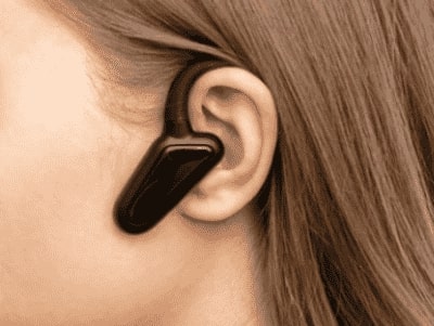 Girl:Bone conduction headphones